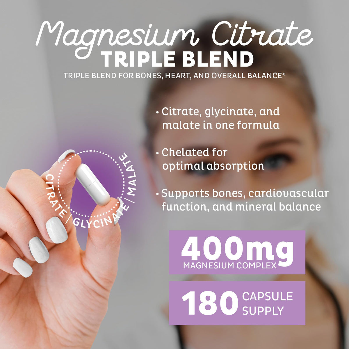 Magnesium Complex with Glycinate, Malate, & Citrate