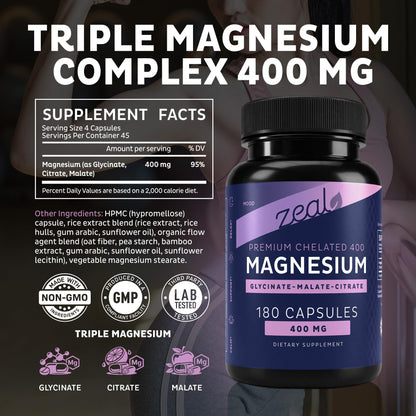 Magnesium Complex with Glycinate, Malate, & Citrate
