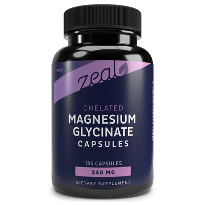 Zeal Premium Chelated Magnesium Glycinate (240mg | 135 Capsules)
